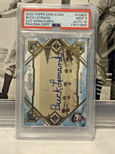 HOF Buck Leonard 2020 Topps Diamond Icons Cut Signature 4/4 PSA 9, Auto 10 Pop 1