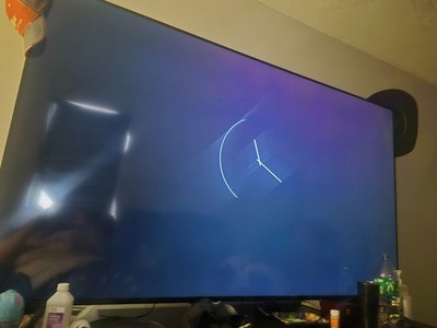 85in lg smart tv works great had it for 2 months comes with black stand