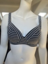Black & White check padded push up bikini top size 34DD
