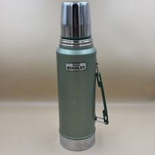 Vintage Stanley Aladdin Green Vacuum Bottle Thermos A-944DH Quart Made in USA