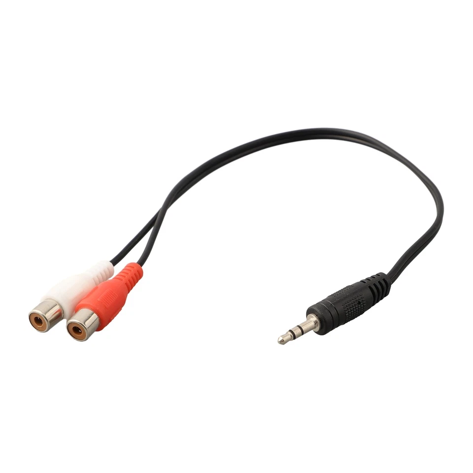 For iPad Audio cable Gold 1/8 Stereo Female For iPhone Jack To 2 Male Practical - Image 3 of 4