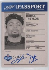 2022 Panini Prestige NFL Passport Signatures Treylon Burks #NPS-TB Auto 1cx3
