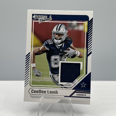 2024 Donruss Threads CeeDee Lamb Jersey Relic Card #DTH-CLA Dallas Cowboys
