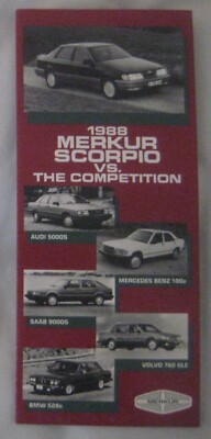 1988 Merkur Scorpio V's The Competition Fold Out USA Brochure