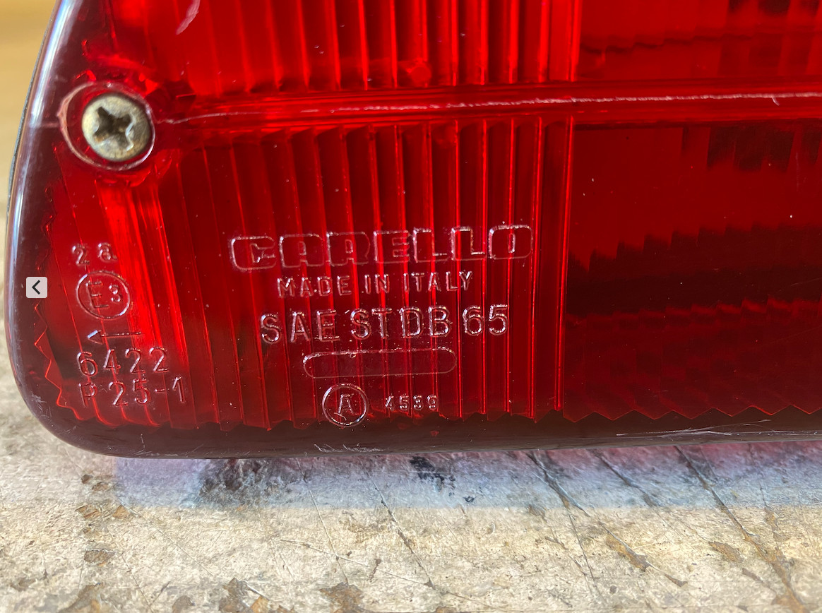 Fiat , Lamborghini , DeTomaso - NOS Left Tail Light Assembly - Part 4143141