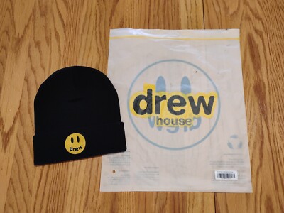 Drew House Ribbed Black Beanie New In Bag Official Authentic