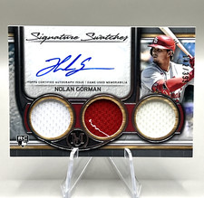 2023 Topps Museum Nolan Gorman Signature Swatches Triple Relic Auto RC /399