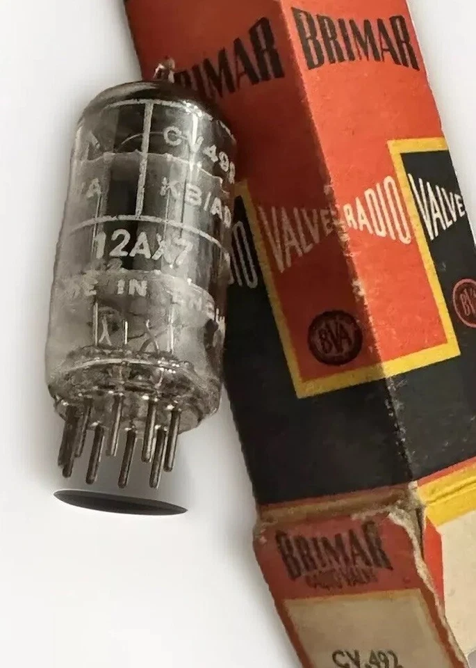 BRIMAR CV492 KB/AD NOS (12AX7 ECC83) Inglaterra Santo Grial TONO Y SERIGRAFÍA Foto 3 de 4