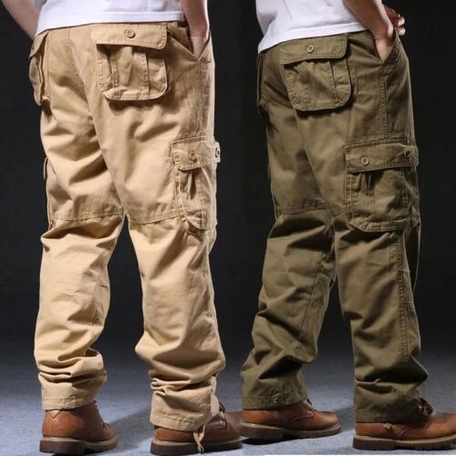 Work Pants Plus Size Men's Cotton Casual Pants Outdoor Spring Cotton Pants Loose