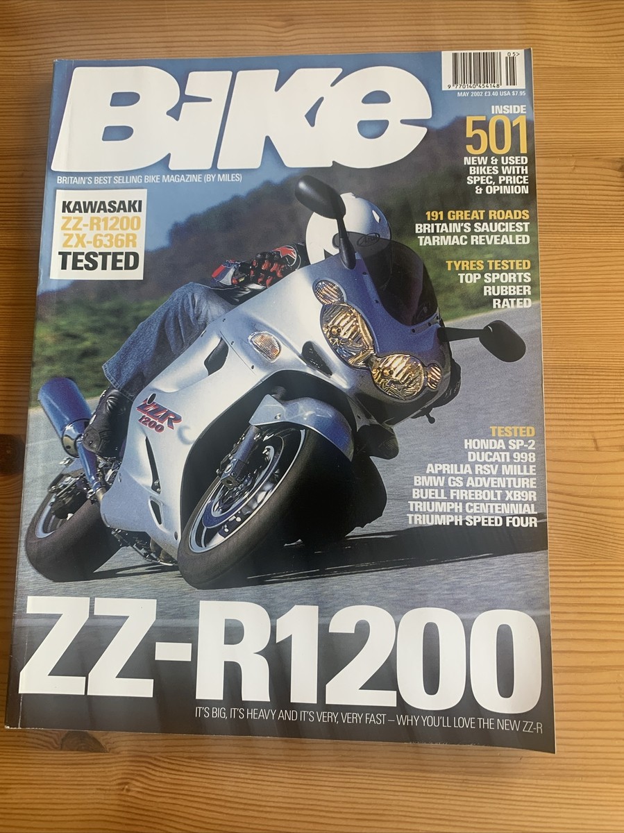 バッグ May Bike Magazine - May 2002 - Kawasaki ZZ-R1200 Honda SP-2 Ducati 998
