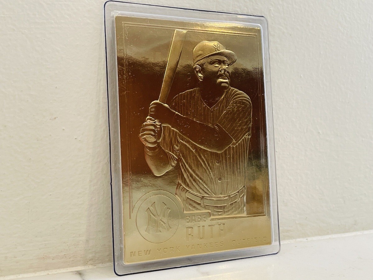 Danbury Mint Babe Ruth 22KT Gold Baseball Card #30 New York