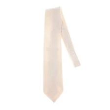 Santostefano Italo Ferretti NWOT 100% Silk Tie in Ivory with Tonal Mini Stripes