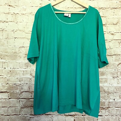 Ulla Popken Inspiration Womens Plus Size T Shirt Size 24/26 Green