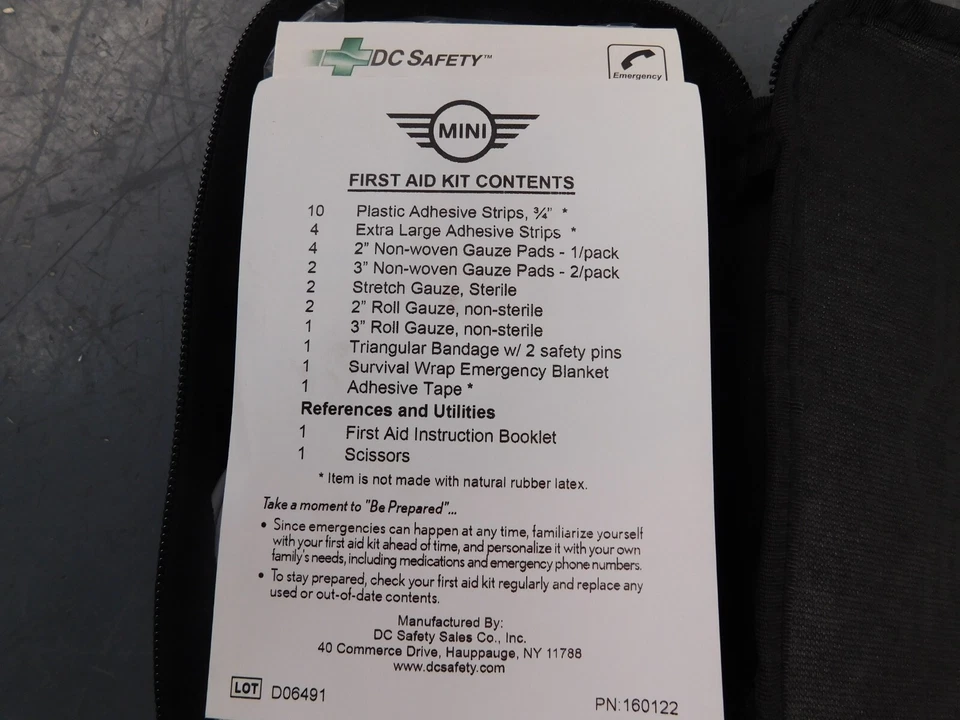 BMW Mini Cooper First Aid Kit  #0007 Q6-1 - Image 4 of 4