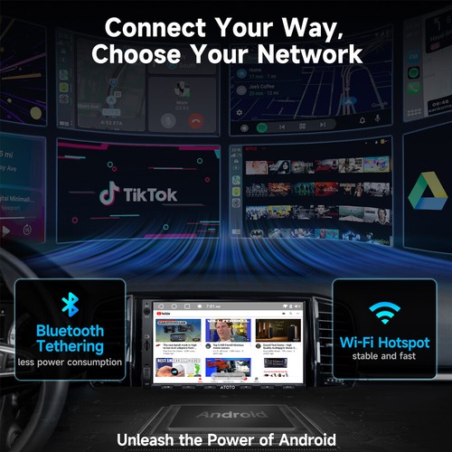 Radio Coche ATOTO A5L 2+32GB 7" Doble 2Din Android Estéreo Bluetooth RDS SWC CAM - Imagen 4 de 12