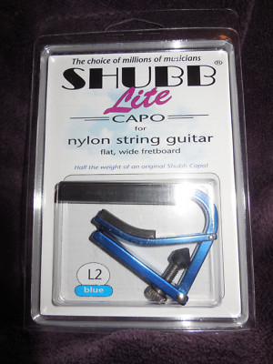 SHUBB L2 Lite Capo Aircraft Grade Aluminum Nylon String Blue Finish free ship