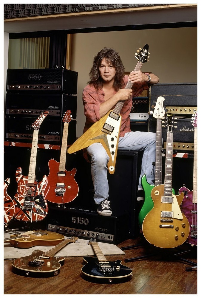 Eddie Van Halen Poster 24x36 Inch Photo Very Rare Print Wall Art Print - EVH06