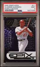 2005 Zenith Epix Vladimir Guerrero Purple-Season (/150) PSA 9 pop 1