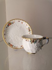 Meissen Schwanendessin&nbsp;Mokka Gedeck Tasse Untertasse Indische Blume Gold Schwan