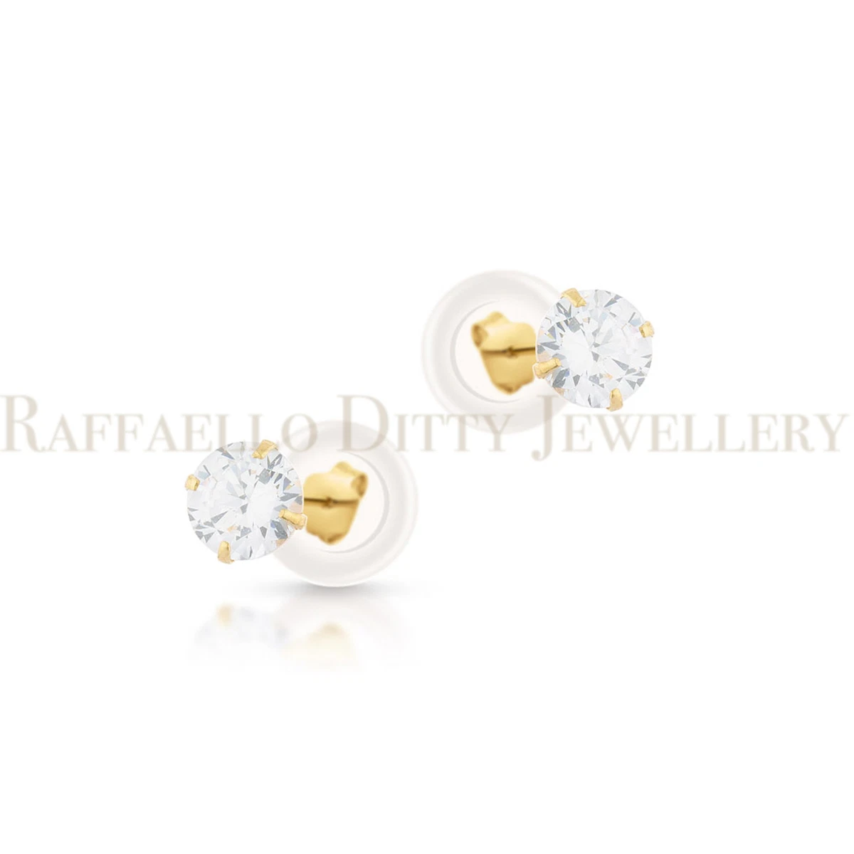White zircon stud earrings deals