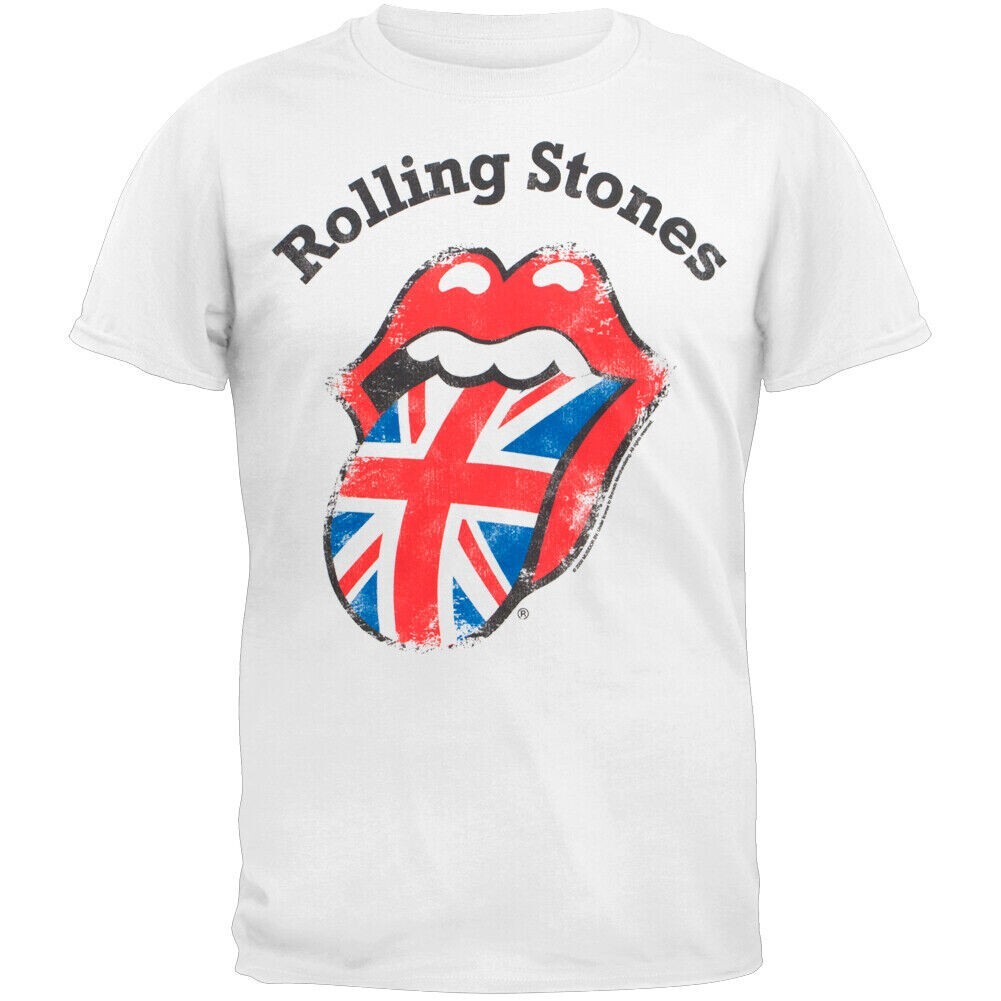 THE ROLLING STONES, UK BRITISH FLAG TONGUE, T-SHIRT, XL, NEW, MICK