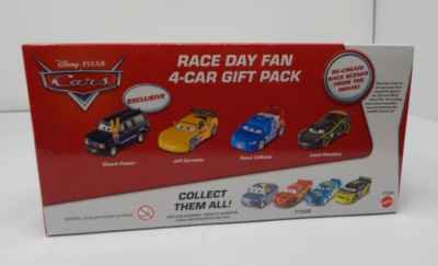 NEW MATTEL TARGET RACE DAY FAN DISNEY PIXAR CARS 4-CAR GIFT PACK