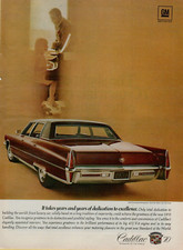 1970 Cadillac Fleetwood Brougham 4-door Daughter Piano Original Color Print Ad