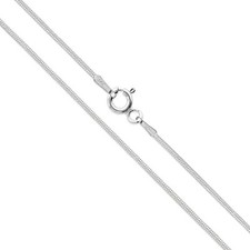 .8mm Sterling Silver Snake Chain Necklace 925 Italy