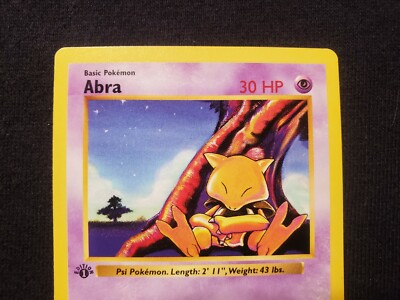 1999 Pokemon Base Set Shadowless 1st Edition Abra Mint-Near