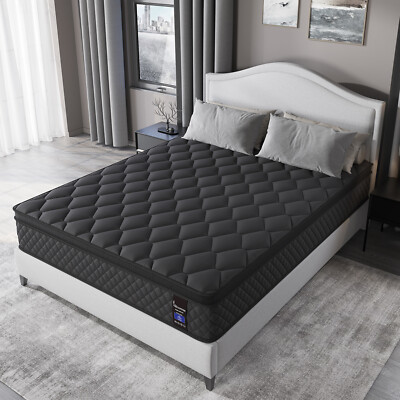 12'' Gel Memory Foam Hybrid Pocket Spring Mattress Twin Full Queen King in A Box