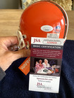 Mike McCormack HOF 84 Autographed Authentic Browns Mini Helmet JSA COA & Case — photo 3