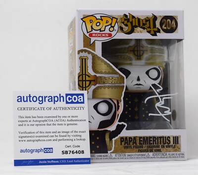 Tobias Forge Ghost Signed Funko Pop Papa Emeritus III #204
