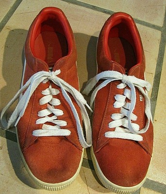 puma clyde red suede
