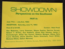 art postcard gallery invitation 1983 Showdown Perspectives on Southwest NYC