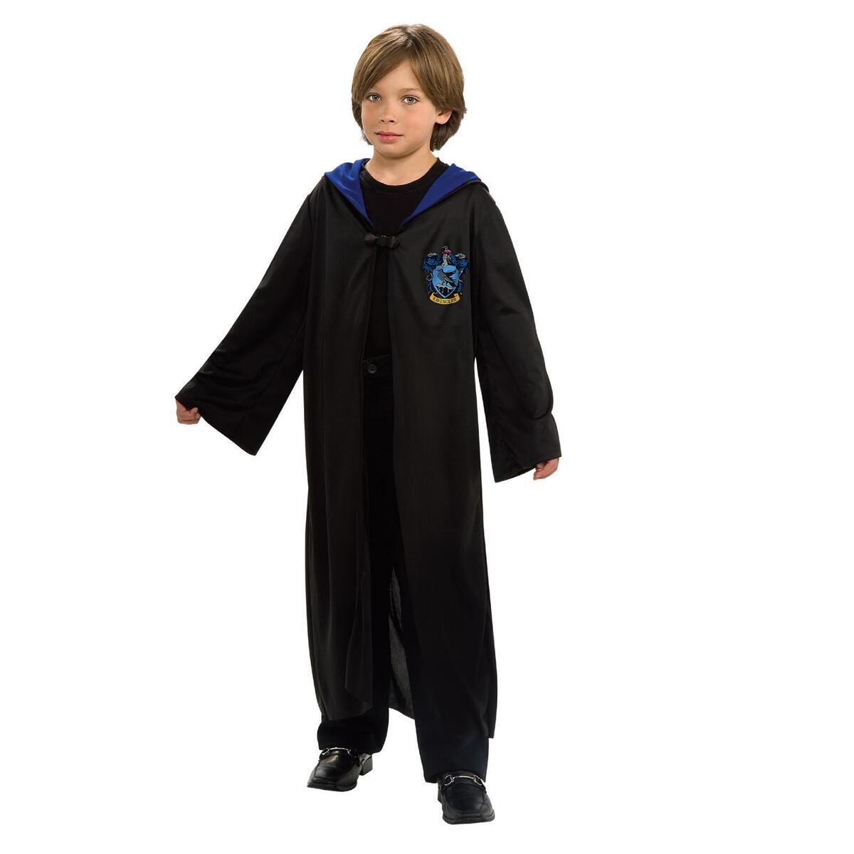 Harry Potter Ravenclaw Costume Black and Blue Long Robe with Hood 