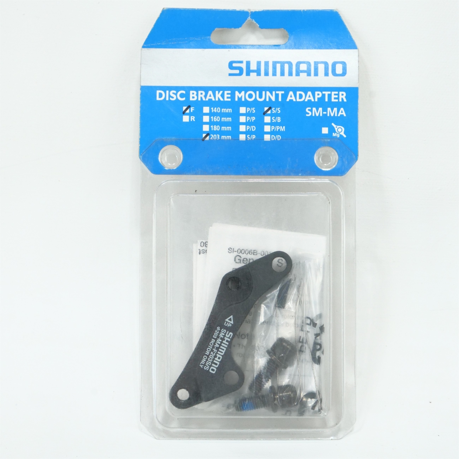 Shimano SM-MA-F203S/S 203mm Front Disc Brake Adapter IS Caliper to IS Fork