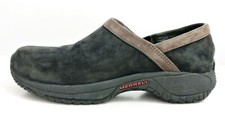 Merrell Women's Encore Adams Black Suede Leather Slip On Clog Size 7 VGUC