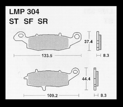 ATHENA PAST BREMSPOSTEN KAWASAKI VN 800 A1-A8 VULCAN/DRIFTER C1-C2/E1-E2 1998-02