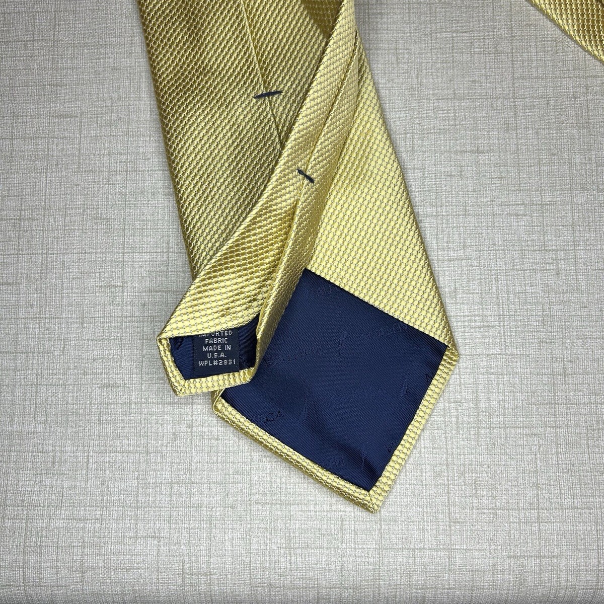 Nautica Silk Repp Tie Solid Gold Geometric 57 X 3.5 Yellow/Gold