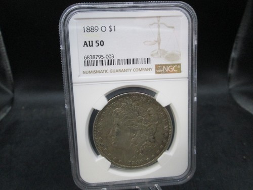 1889 O US Morgan Silver Dollar NGC AU 50