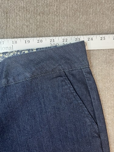 D&Co Plus Denim Jeans 28W 47x29 Pants Straight Flat Dark Wash Comfort Pockets - Picture 8 of 15