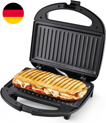 YASHE Sandwichmaker, 750W Sandwichtoaster Antihaftbeschichtete Platten, Kontaktg