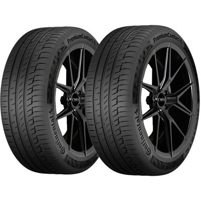 (QTY 2) 225/40R18 Continental Premium Contact 6 92Y XL Black Wall Tires