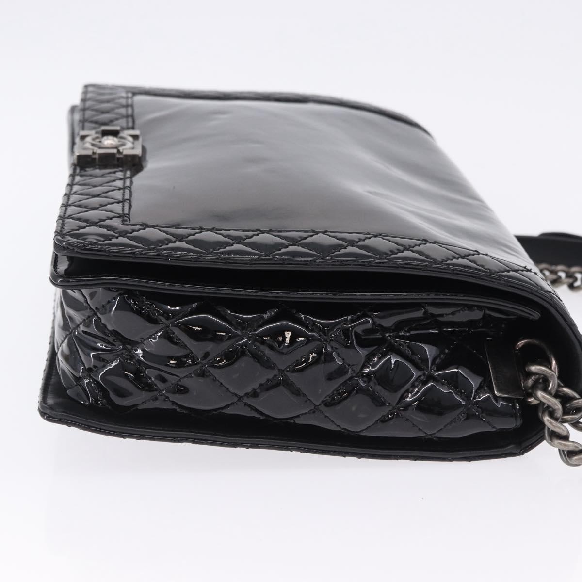 Chanel Reverso Boy Flap Patent Black Patent_Leather Shoulder Bag — image 3