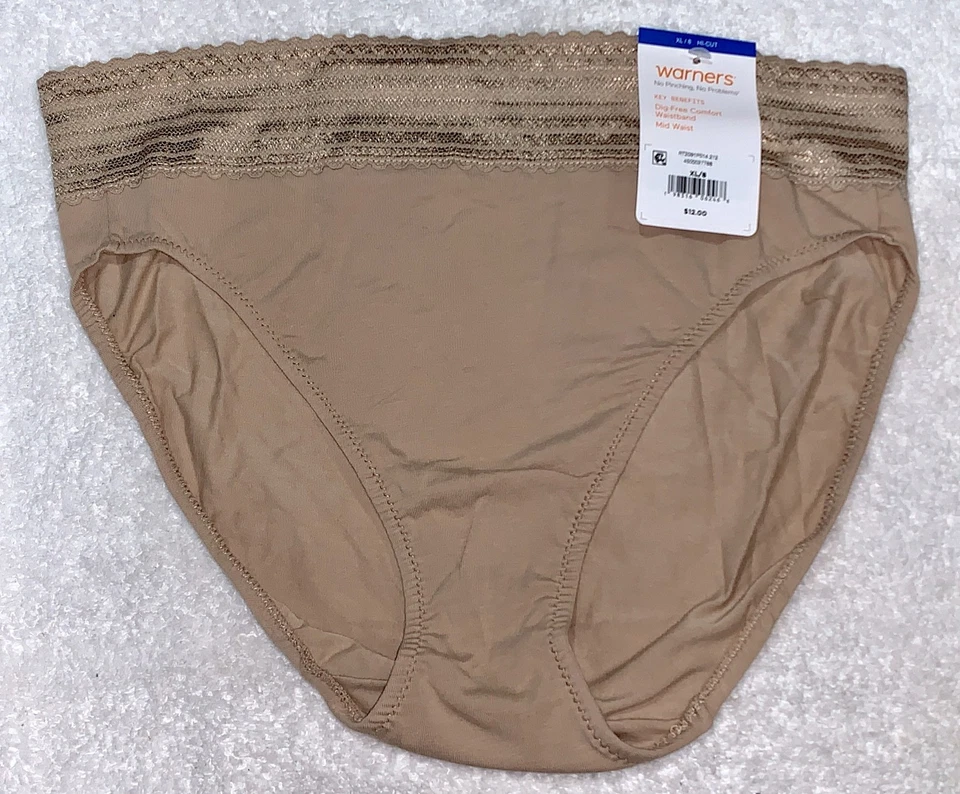 ADVERTENCIAS Sin pellizcos No Problemas Algodón Tostado Desnudo Corte Alto Panty Mujer XL 2XL Foto 4 de 4