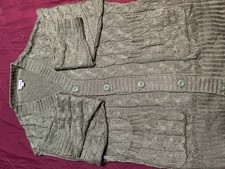 LuLaRoe Lucille Woman  s Large Sage Green Long Sleeve Cardigan Sweater W Pockets