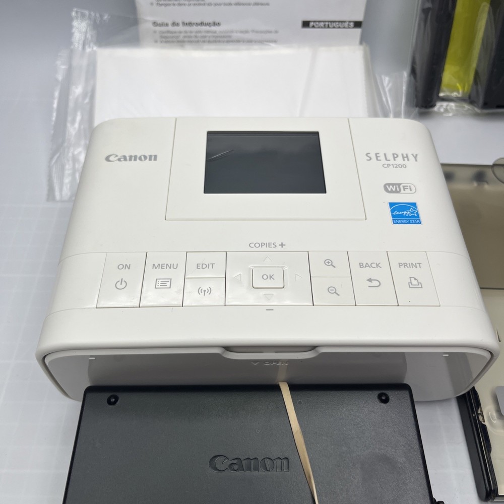 Canon Selphy CP1200 Compact Photo Printer Wi-Fi Works has a crack on the screen