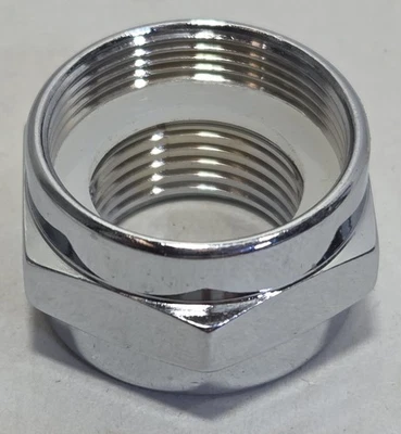 NEW Pingel A2001C Power-Flo Motorcycle Petcock Chrome Adapter Nut 3/8 NPT - 22mm - Image 1 of 3