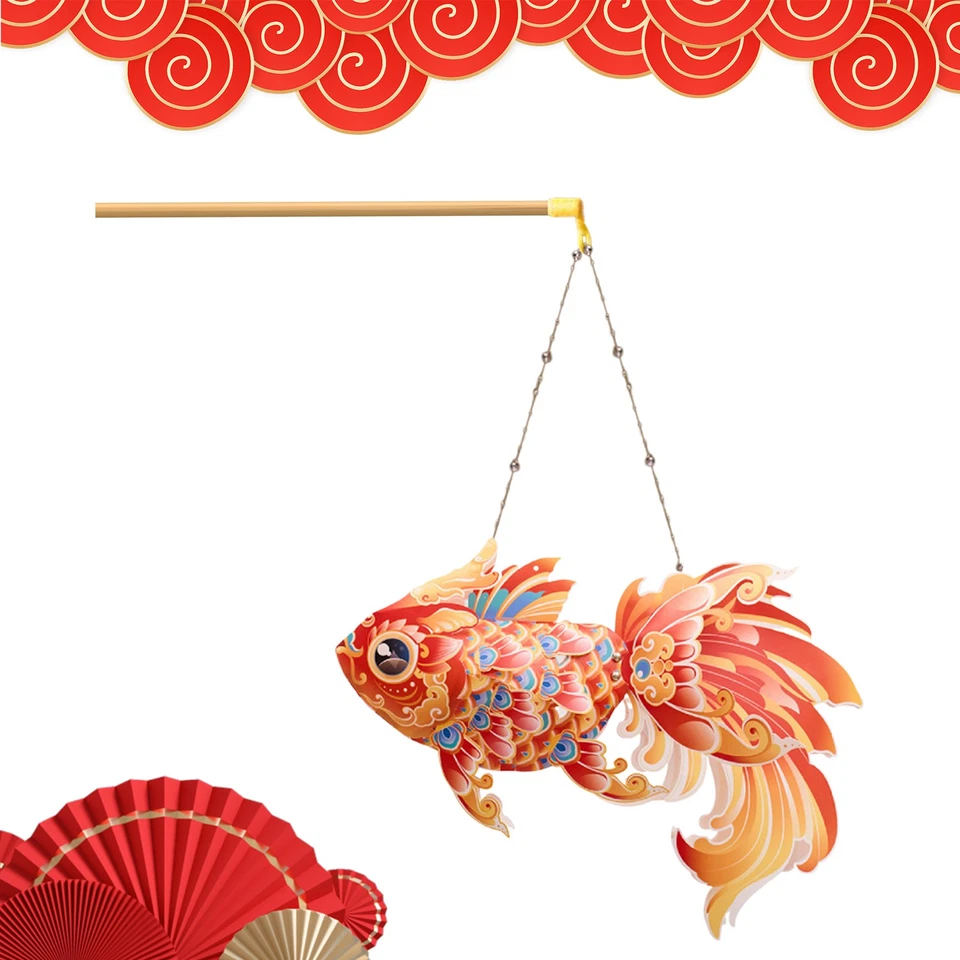 Kits de linternas de papel linternas chinas hágalo usted mismo en forma de pez Foto 3 de 4