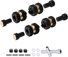 4Pcs Brass Extended 7Mm Hex Wheel Hubs Extension Adaptor Combiner Coupler Free..